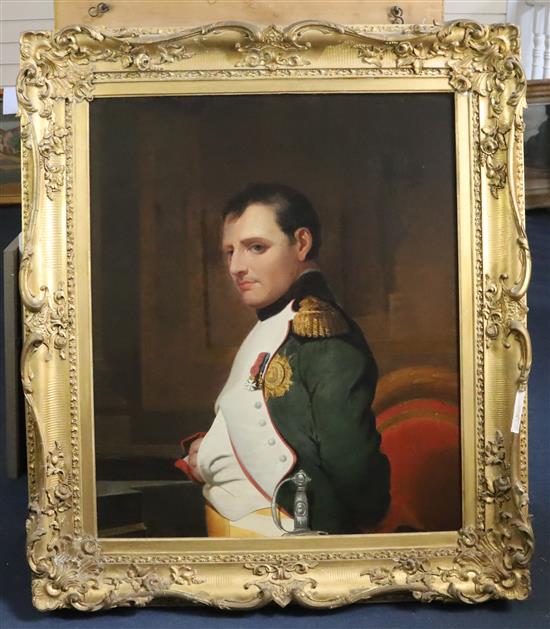 After Hippolyte Paul Delaroche (1797-1856) Napoleon in his study 30 x 25in.